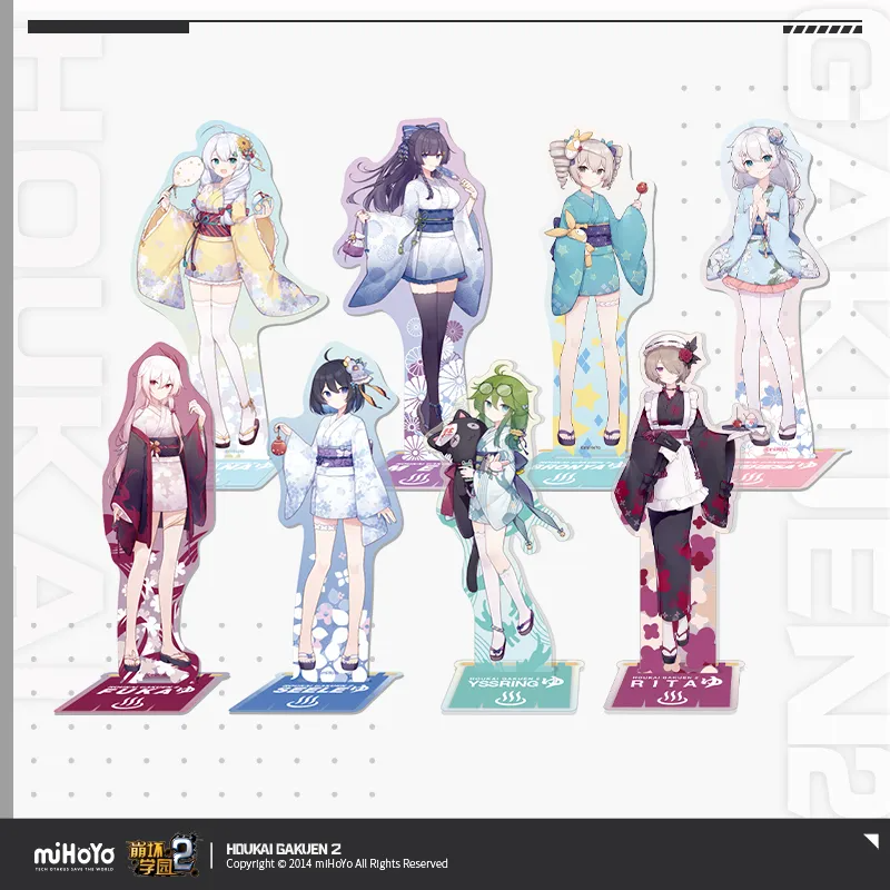 T094 "Honkai Gakuen 2"First Release of Onsen Yukata Series Standing Plaques