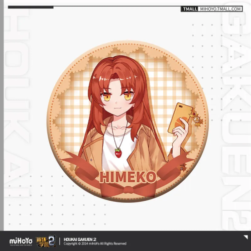 T099 "Honkai Gakuen 2" dessert series badge pendant with protective cover