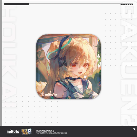 T106 "Honkai Gakuen 2" Origami Heart Tinplate Badge