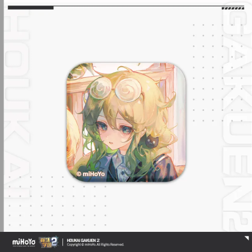 T106 "Honkai Gakuen 2" Origami Heart Tinplate Badge