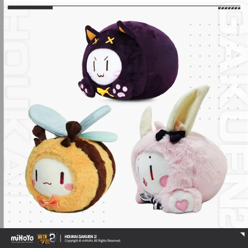T110 "Honkai Gakuen 2"Jade-like Fluffy Dolls Smoothie Black Meow Cuddly Bunny