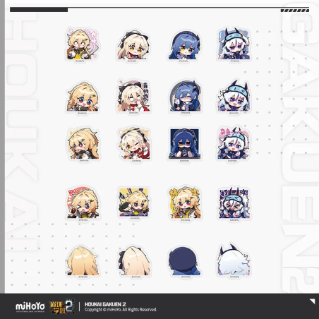 T119 "Honkai Gakuen 2" Honkai Gakuen Episode Q Version Sticker Pack