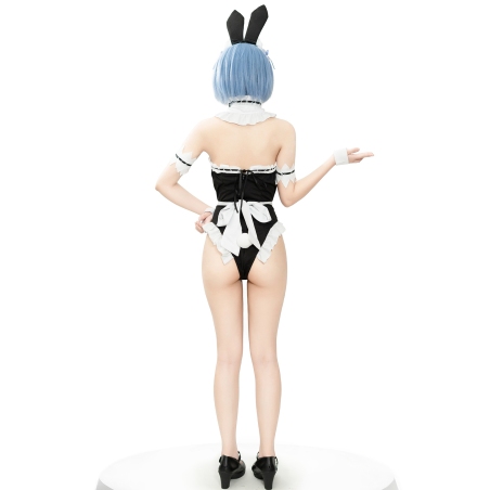 S-L Rem Bunny Girl Maid Dress Sex Lingerie Maid Dress Game Uniform COS Maid Dress Rabbit Dress